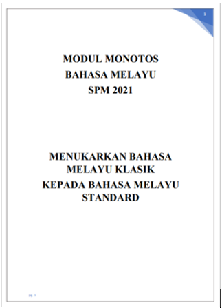 Modul Dan Latih Tubi Bahasa Melayu Standard 2021