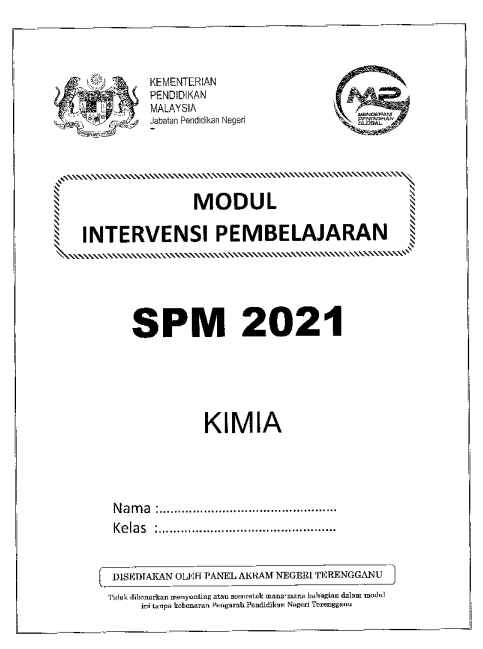 Modul SPM KSSM Kimia 2021  GuruBesar.my