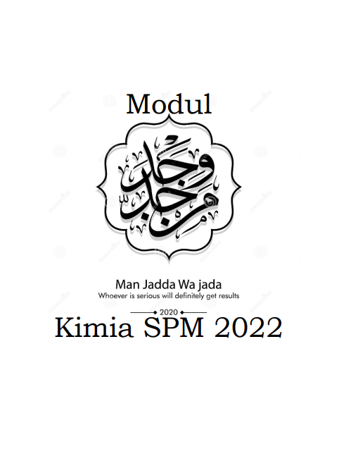 Modul Man Jadda Wa Jada Kimia SPM 2022