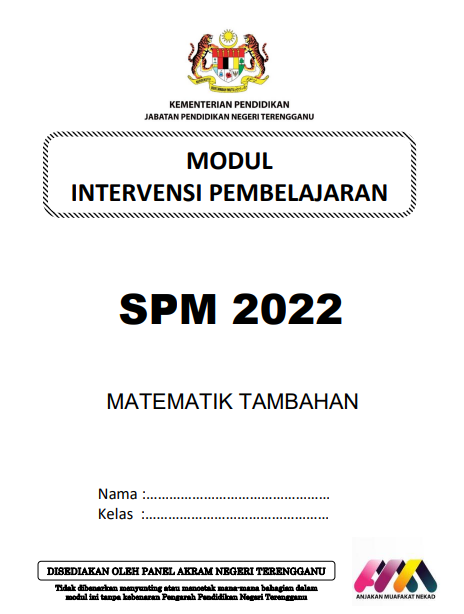 Modul MIP SPM Add Math 2022