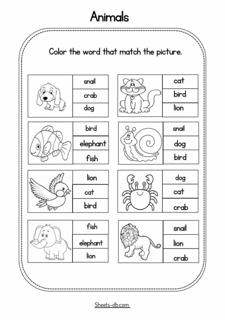 Learning Vocabulary Worksheets 1