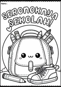 Koleksi Poster Mewarna Kembali Ke Sekolah