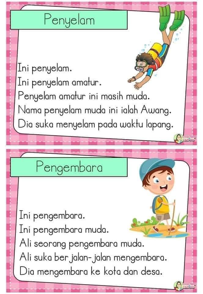 Latihan Lancar Membaca Prasekolah