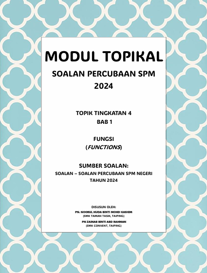 Modul Topikal Percubaan Add Math SPM 2024