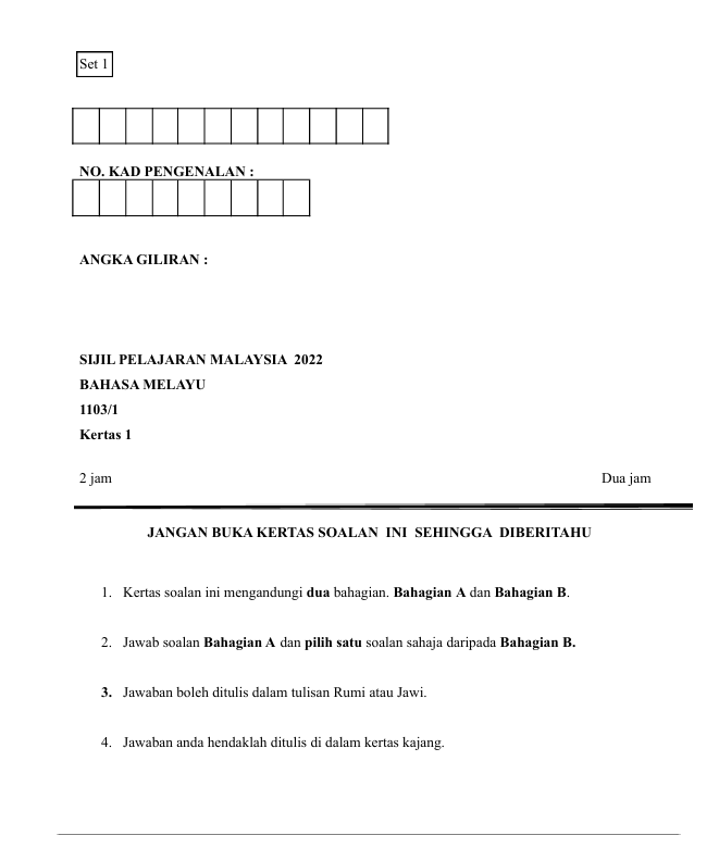 Modul Masyhur Bahasa Melayu 2022