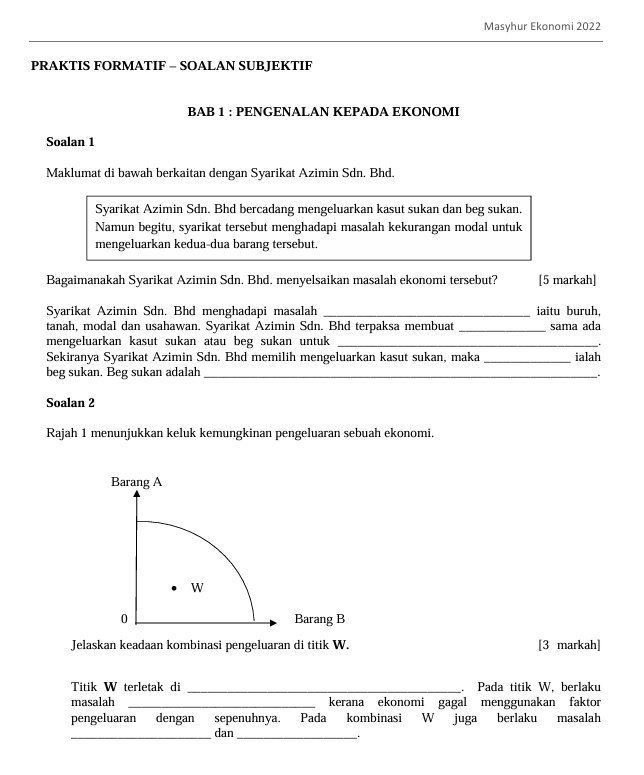 Modul Masyhur Ekonomi 2022