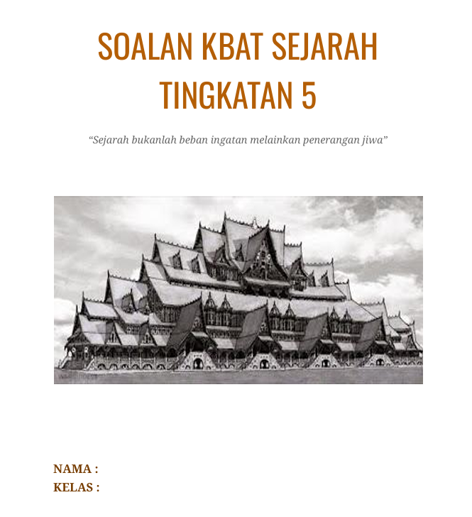 Nota KBAT Sejarah Tingkatan 5