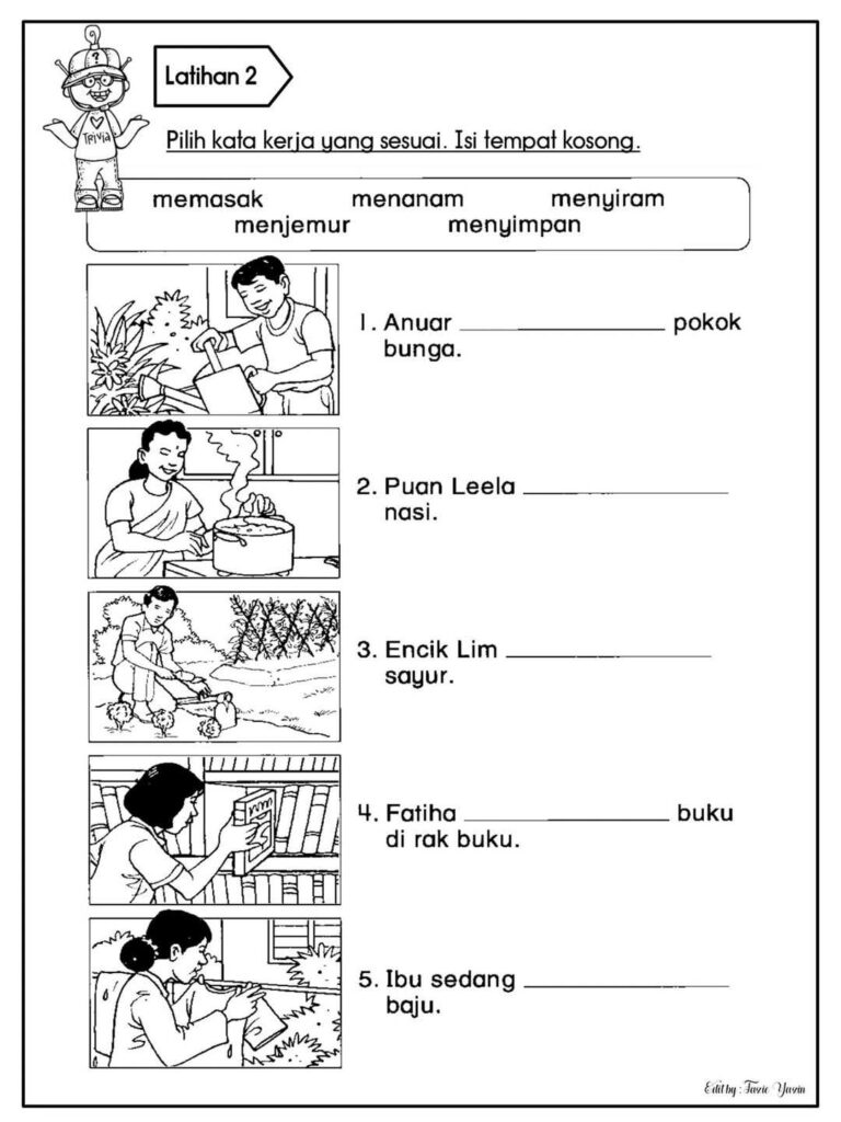Latihan Kata Kerja Isi Tempat Kosong