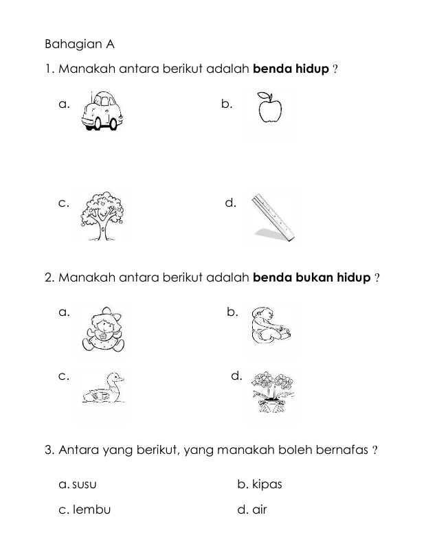 100 Soalan Latih Tubi Sains Tahun 1