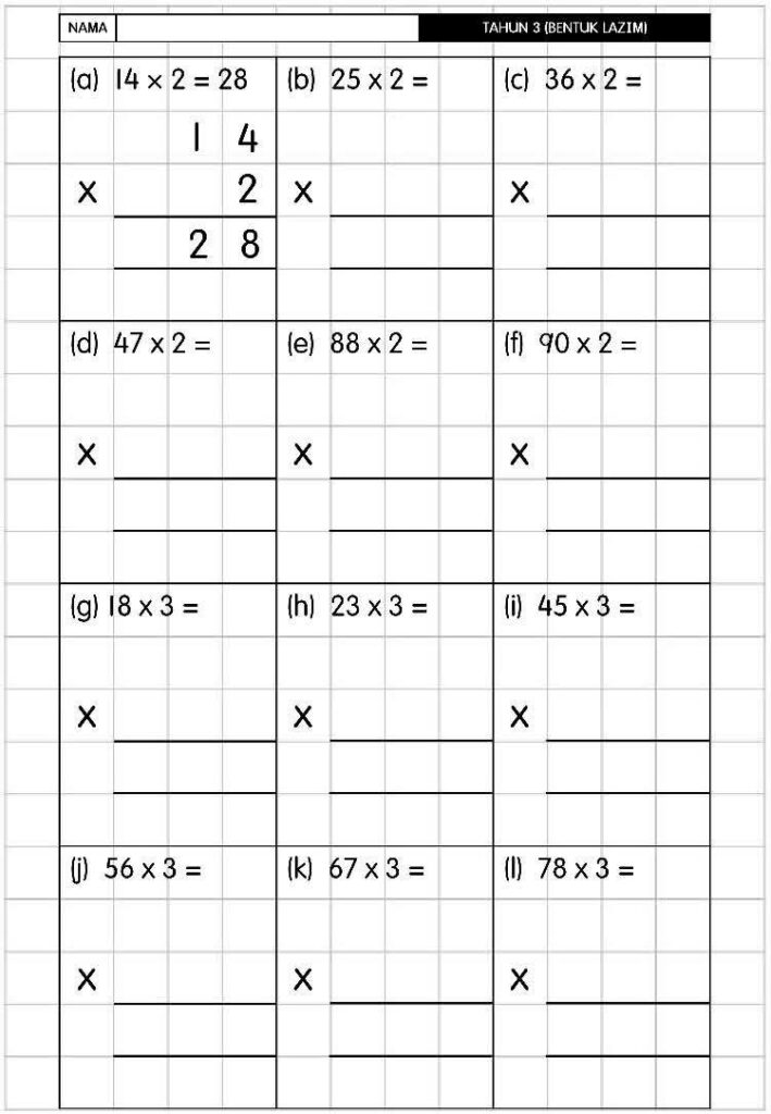 Koleksi Latihan Darab Matematik Tahap 1 3 Koleksi Latihan Darab Matematik Tahap 1