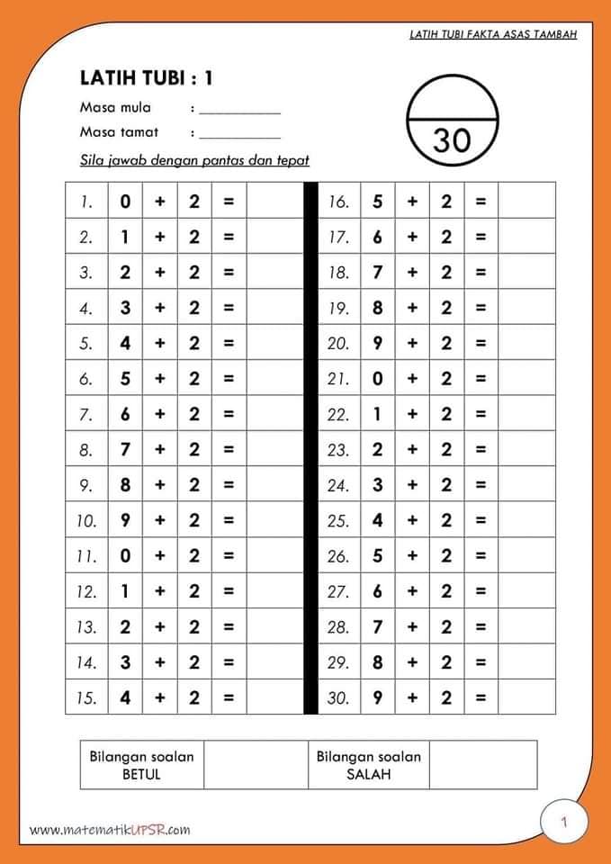 360 Latih Tubi Matematik Operasi Asas