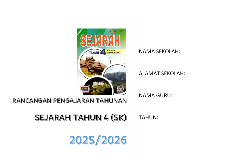 RPT Sejarah Tahun 4 SK 2025/2026