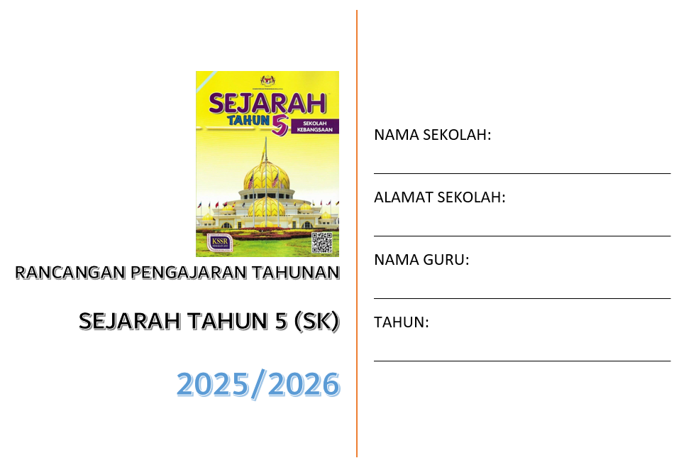 RPT Sejarah Tahun 5 SK 2025/2026