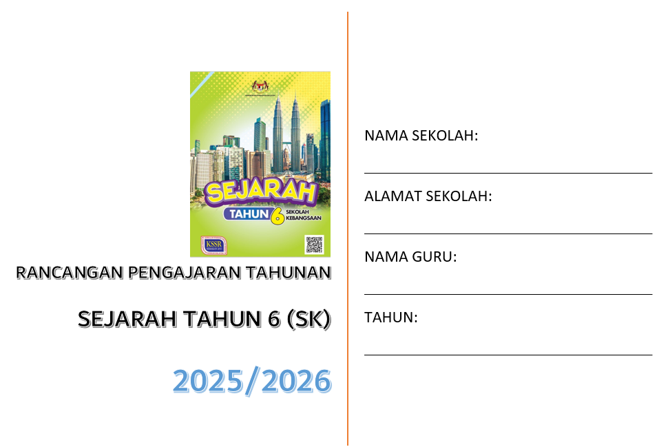 RPT Sejarah Tahun 6 SK 2025/2026