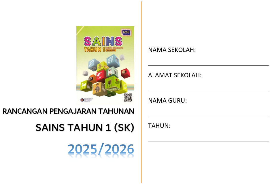 RPT Sains Tahun 1 SK 2025/2026