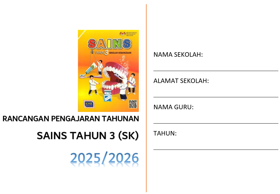 RPT Sains Tahun 3 SK 2025/2026