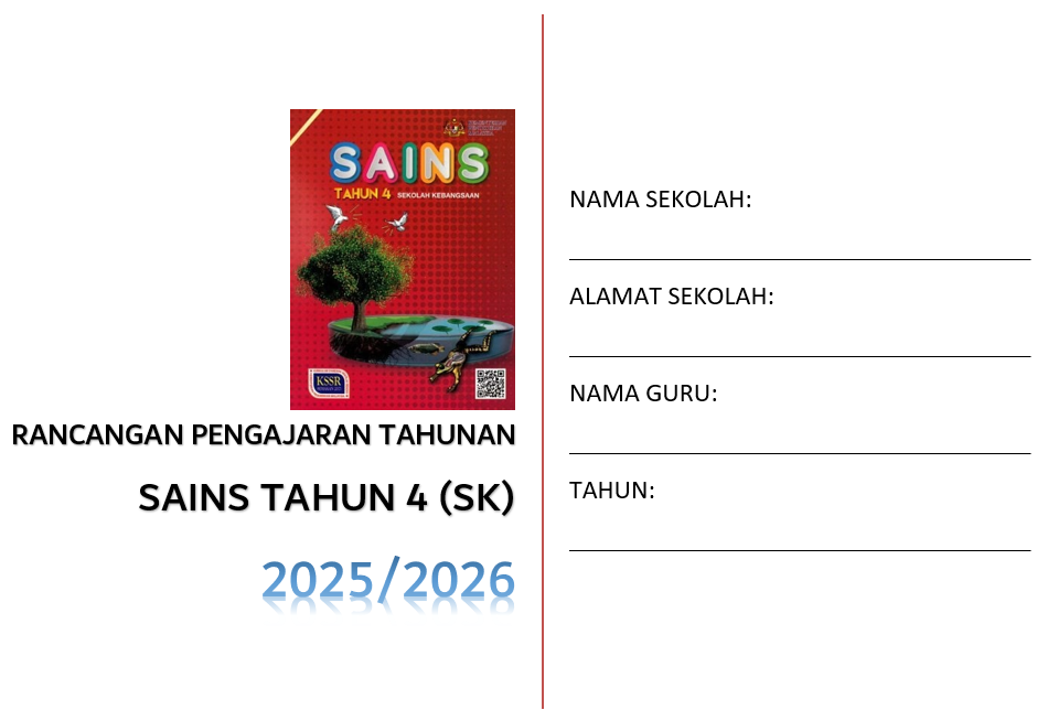 RPT Sains Tahun 4 SK 2025/2026