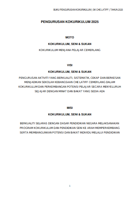 Buku Pengurusan Kokurikulum 2025