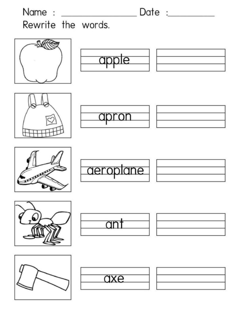Latihan Vocabulary Prasekolah