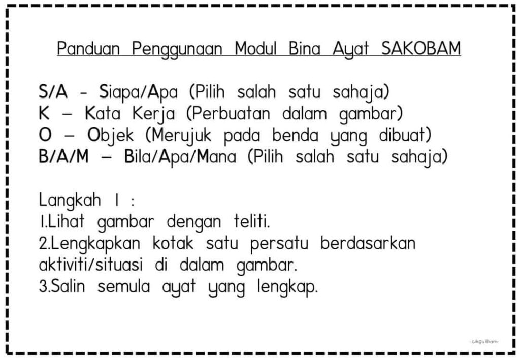 Modul Bina Ayat Bergambar Sakobam
