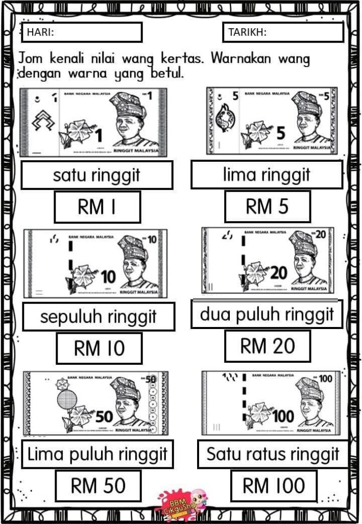 Lembaran Kerja Nilai Wang