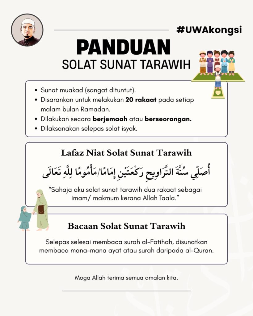 Panduan Solat Sunat Terawih 2 Panduan Solat Sunat Terawih