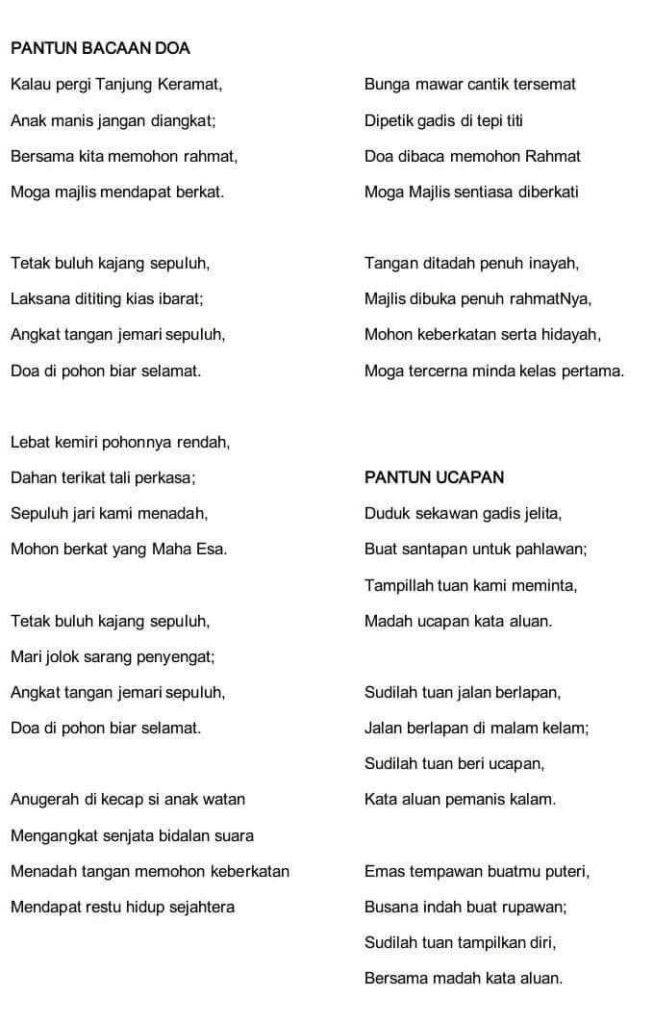 Koleksi Pantun Tema Pengacara Majlis