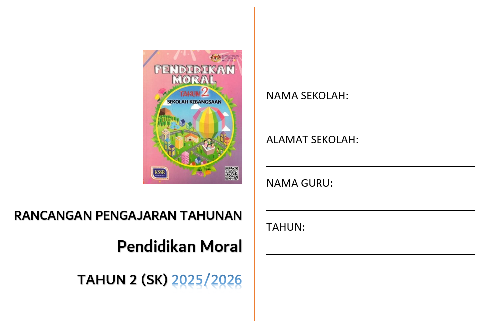 RPT Pendidikan Moral Tahun 2 SK 2025/2026