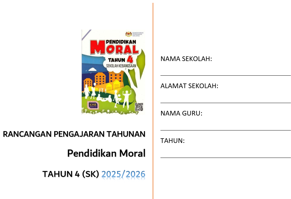 RPT Pendidikan Moral Tahun 4 SK 2025/2026