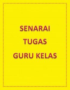 Himpunan Senarai Tugas Guru
