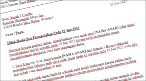 Himpunan Contoh Surat Rasmi Sekolah