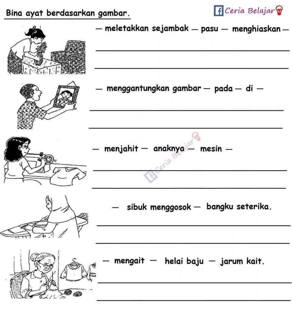 Latihan Bina Ayat Bahasa Melayu Tahap 1