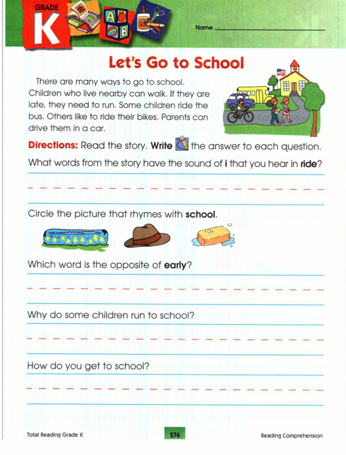 Total Reading Comprehension Exercise
