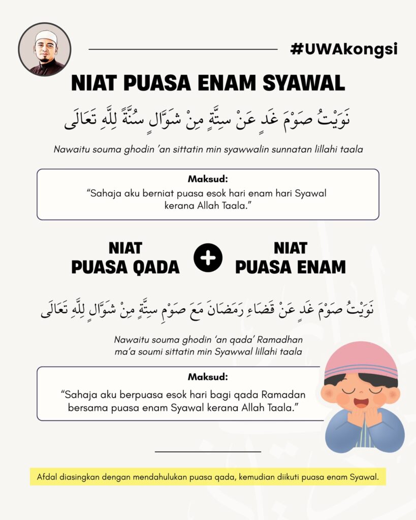 Niat Dan Kelebihan Puasa Enam