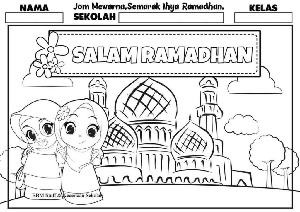 Poster Mewarna Ramadan