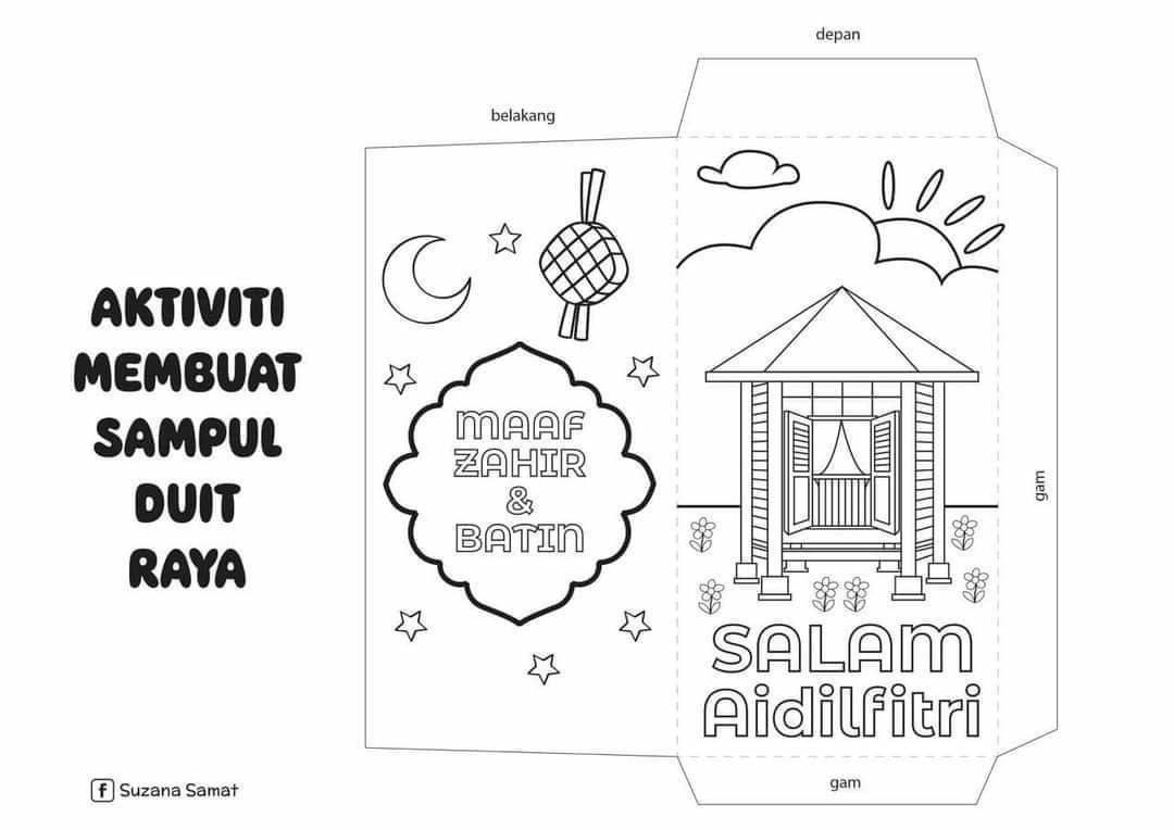 Duit Raya Poster Koleksi Aktiviti Membuat Sampul Duit Raya - GURUBESAR.MY