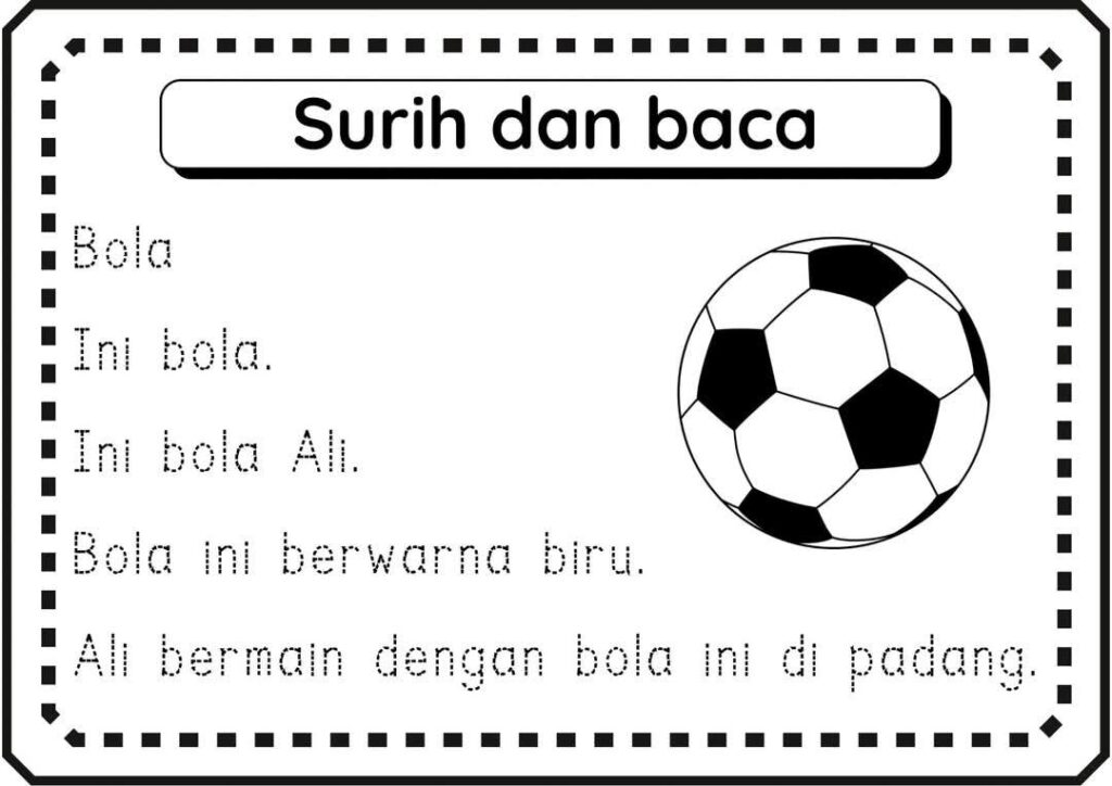 Aktiviti Surih Dan Baca Prasekolah