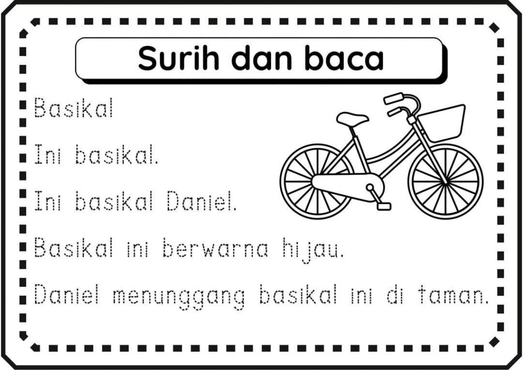 Aktiviti Surih Dan Baca Prasekolah