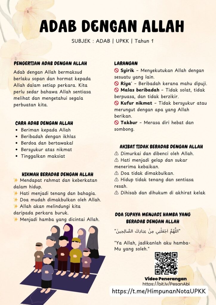 Nota Rumi UPKK Subjek ADAB 2025 