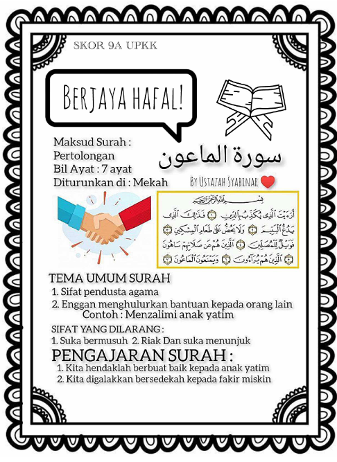 Surah Hafazan Dan Kefahaman UPKK