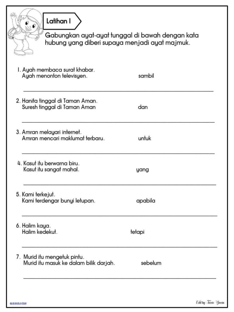 Latih Tubi Kata Hubung Dan Ayat Majmuk