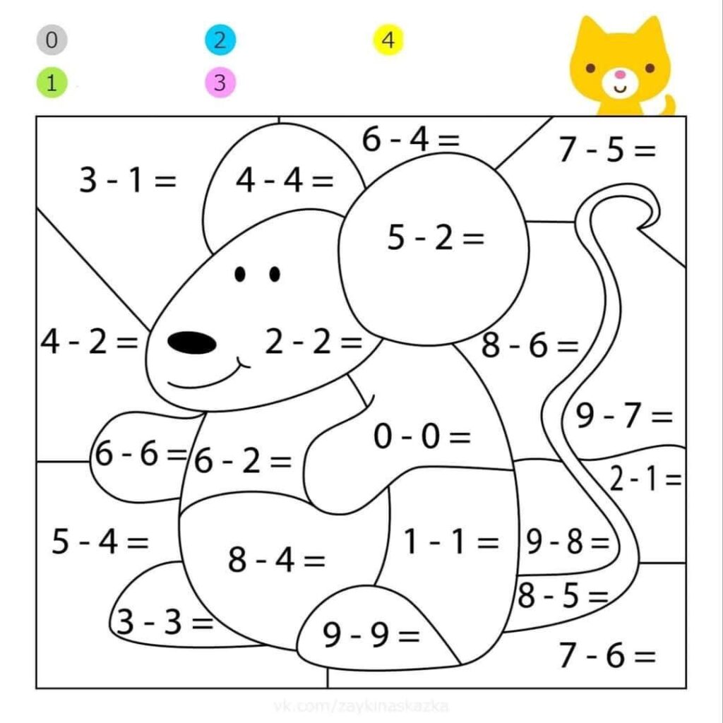 Aktiviti Mewarna Tambah Tolak Prasekolah
