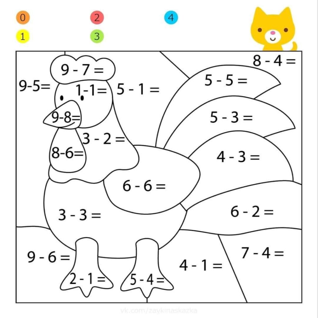Aktiviti Mewarna Tambah Tolak Prasekolah