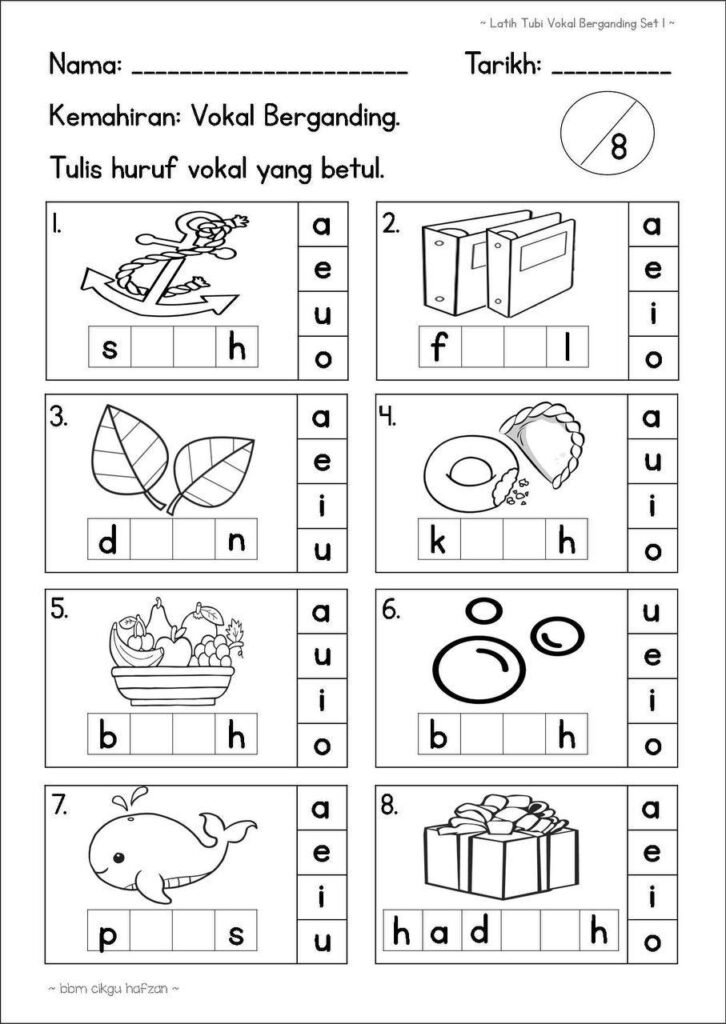 Koleksi Latihan Sukukata Prasekolah