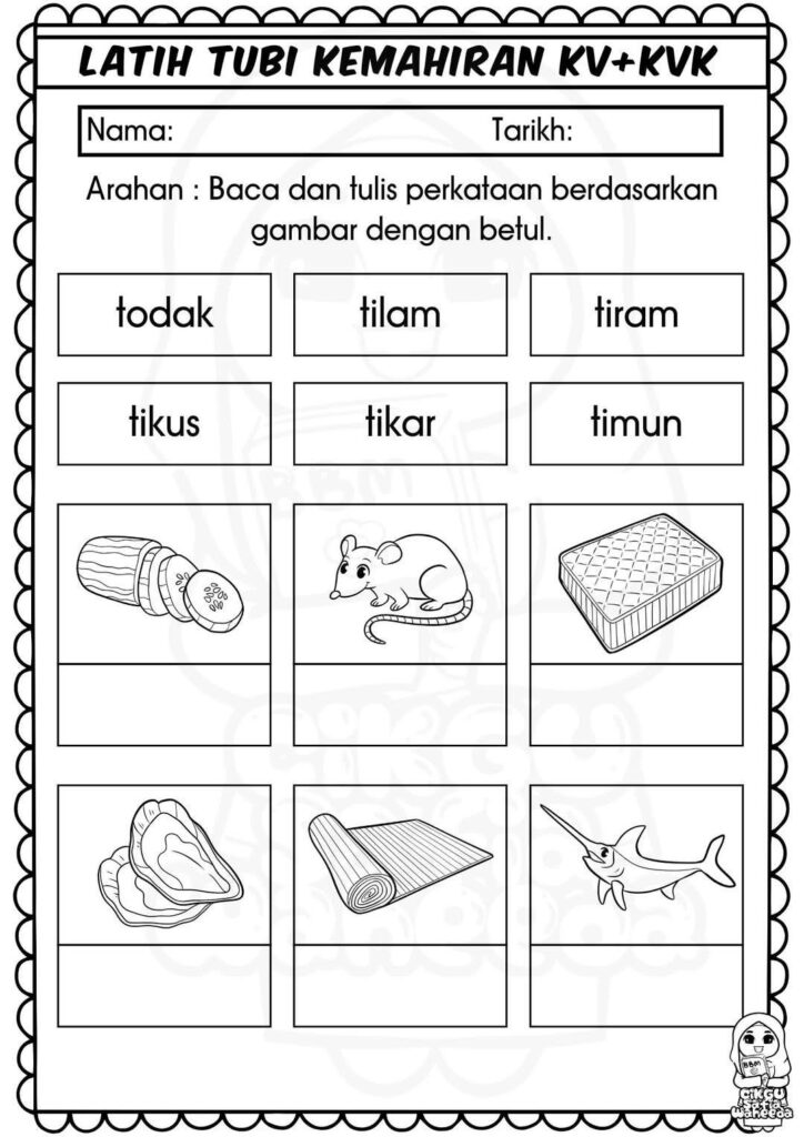 Latih Tubi Kemahiran KV KVK Prasekolah