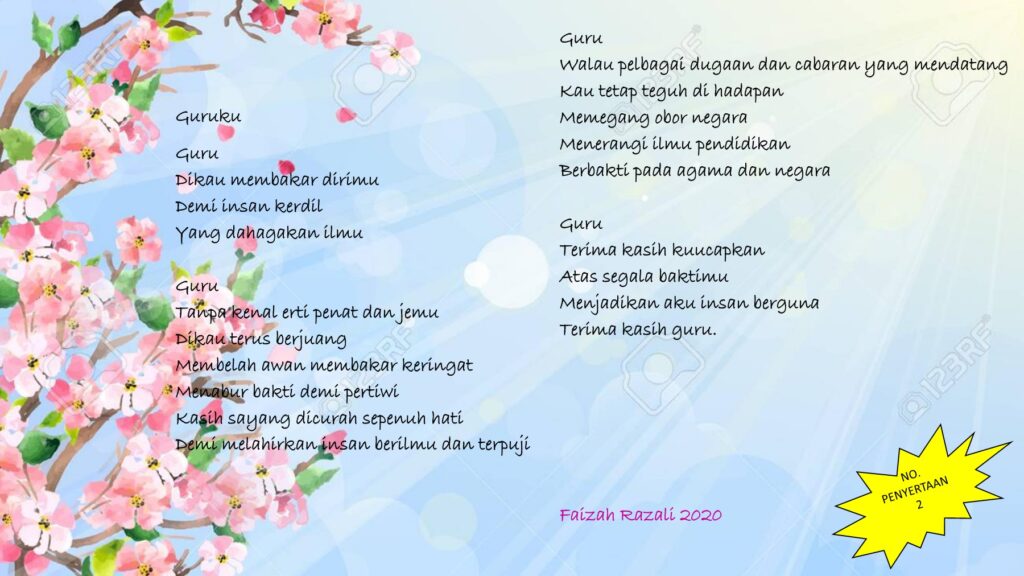 Koleksi Contoh Sajak Dan Puisi Sambutan Hari Guru