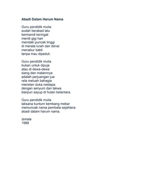 Koleksi Contoh Sajak Dan Puisi Sambutan Hari Guru