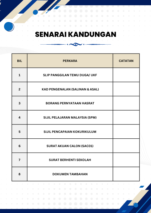 Susunan Fail Temuduga IPG