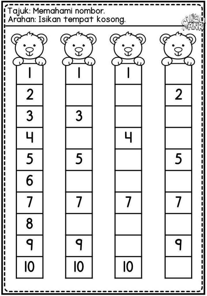 Latihan Asas Matematik Prasekolah 3 Latihan Asas Matematik Prasekolah