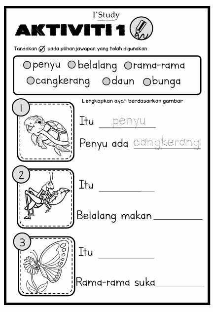Latihan Bina Ayat Prasekolah 